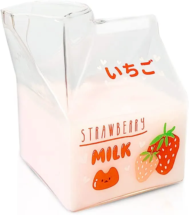 Blsky Cute Strawberry Milk Cup