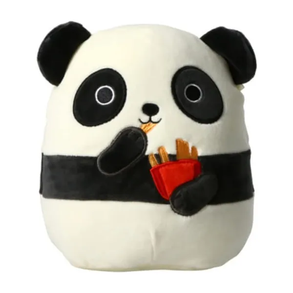 Squishmallows Official Kellytoy Plush 7.5 Inch Squishy Stuffed Toy Animal (Stanley The Panda with Fries)