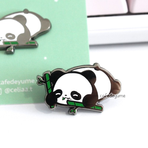 om nom panda enamel pin | Default Title