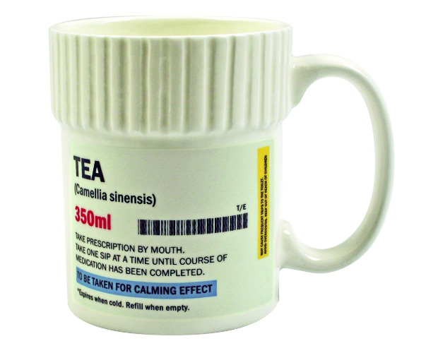 Gift Republic GR330037 Tea Pill Pot Mug, White and Black