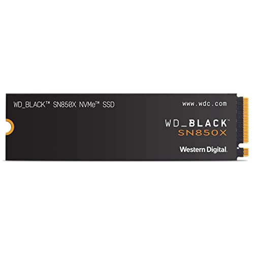 WD_BLACK SN850X 2TB, M.2 2280, NVMe SSD, Gaming Drive, Gen 4 PCIe, Read speeds up to 7300 MB/s, Black - Standard - 2 TB