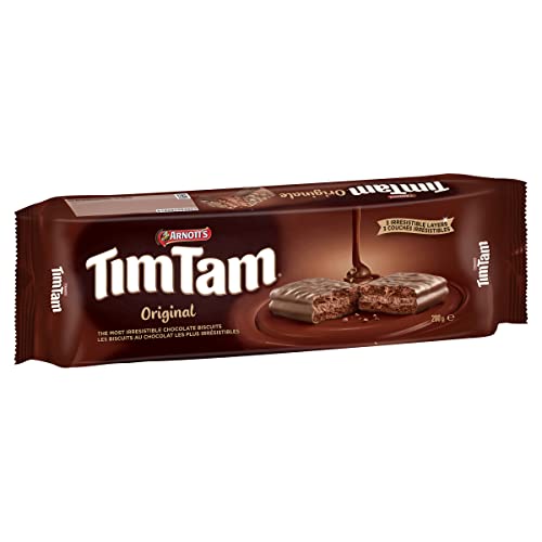 Tim Tam Original Chocolate Cookies - Chocolate Covered Biscuits - 200g - Original, Chocolate - 175 g (Pack of 1)