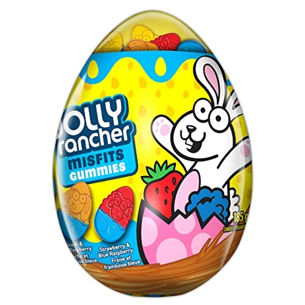 JOLLY RANCHER Misfits, Assorted Fruit Flavor Egg, Easter Candy, Candy for Kids, Gummy Candy, Easter Candy to Share, 185g
