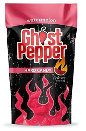 Ghost Pepper Wild Cherry Hard Candy 36g (Watermelon, 36g Bag) - Watermelon - 36 g (Pack of 1)