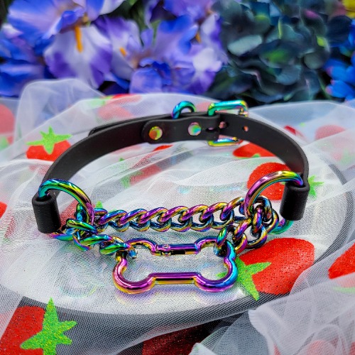 Bone Ring Martingale - Rainbow Metal | 17"-19" / Real