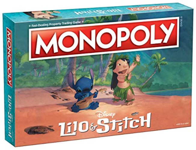 Monopoly: Disney Lilo & Stitch | Buy, Sell, Trade Characters from Disney’s Animated Film | Classic Monopoly Game | Officially-Licensed Lilo and Stitch Merchandise 2-6 Players