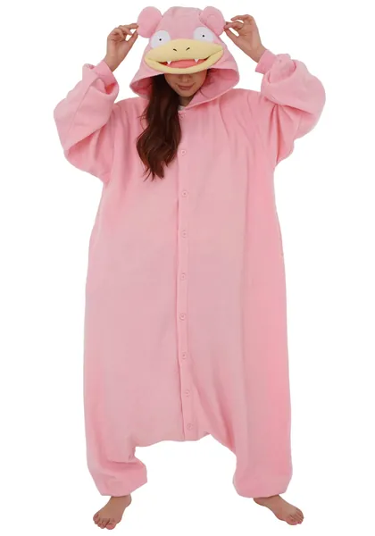 SAZAC Kigurumi - Pokemon - Slowpoke - Onesie Jumpsuit Halloween Costume - Adult One Size Fits All