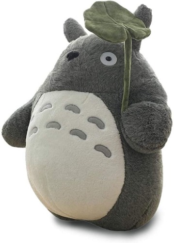 KO AMZ Kawaii Stuffed Totoro Plush Toy - Anime Animal Character Simulation | an Ideal Gift for Your Loved Ones (Lotus Leaf, 11.8 inches)