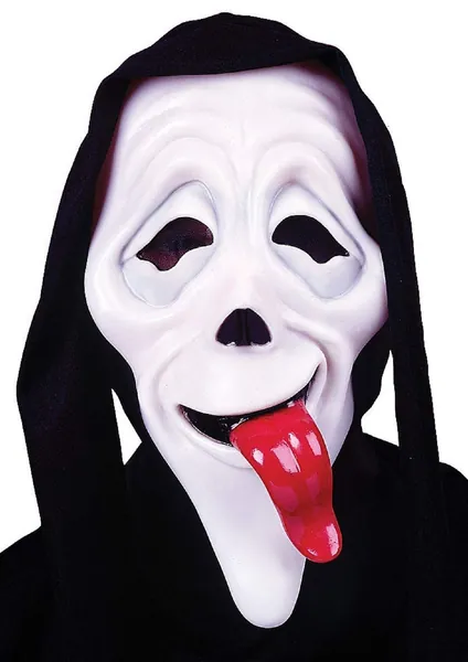 Mens Wassup Scary Movie Mask Film Halloween Scream Horror Fancy Dress Costume Accessory (One Size) Black - 