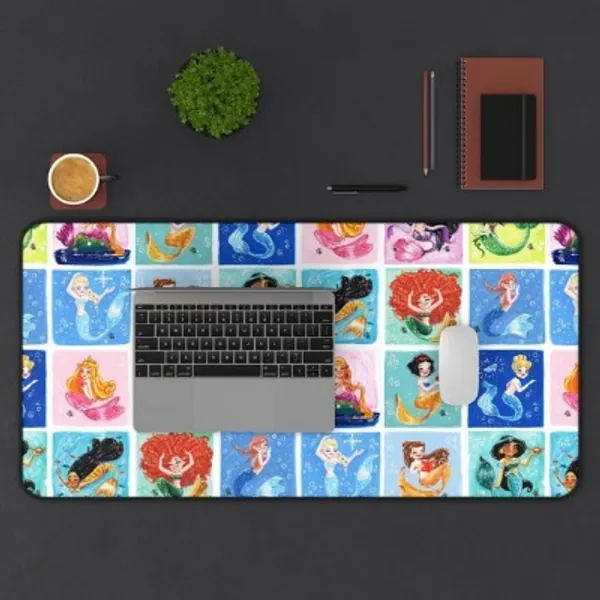 Mermaid Princesses 31x15.5 Desk Mat | Etsy