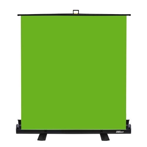 Upgrate EMART Green Screen, 61 x 72in Collapsible Chroma Key Panel for Background Removal, Portable Retractable Wrinkle Resistant Chromakey Green Backdrop with Auto-Locking Frame, Aluminum Hard Case - 