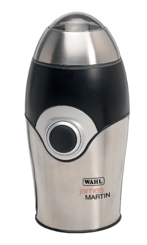 Wahl James Martin Mini Grinder, Electric Grinders Ideal for Coffee, Nuts and Spices, Safety Lock-In Lid, Brushed Stainless Steel, 150W, Capacity 70g, Bullet Design, Corded, Silver
