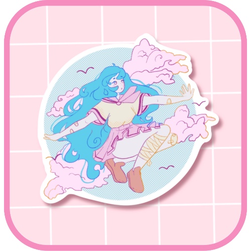 i wish i could fly sticker