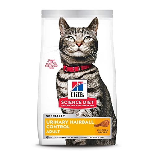 Hill's Science Diet Dry Cat Food, Adult, Urinary & Hairball Control, Chicken Recipe, 7 lb. Bag - 7 Pound (Pack of 1)