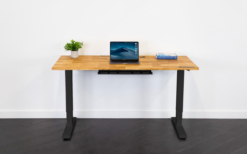 Standing Office Desk - Terra Tabletop (55" x 29") / Black / Terra