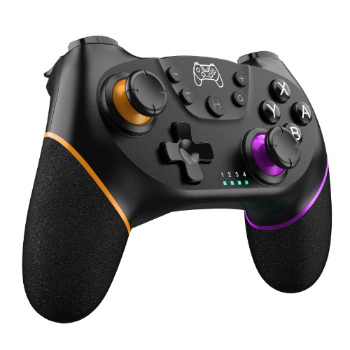 Wireless Pro Controller Compatible for Nintendo Switch Sefitopher Bluetooth Gamepad Joypad,PC Wired Controller Supports Gyro Axis Turbo and Dual Vibration (Orange & Purple) - Orange,Purple