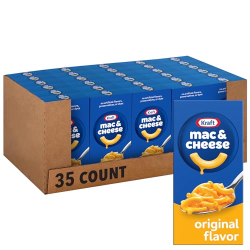 Kraft Original Flavor Macaroni and Cheese Dinner (7.25 oz Boxes (Pack of 35)) - 7.25 Ounce (Pack of 35)