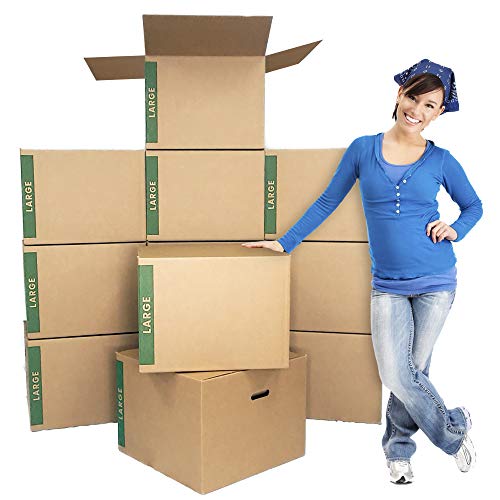 Large Moving Boxes Pack of 12 with Handles– 20" x20" x15" – Cheap Cheap Moving Boxes - Large Boxes (12 Pack)