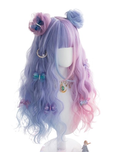 Lolita Wig with Purple Bunny Ears - Bun Wig