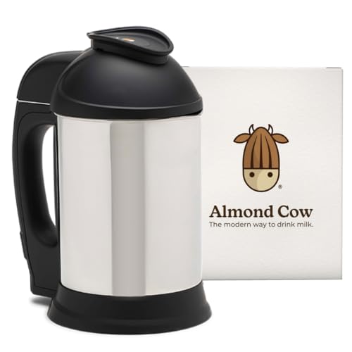 The Nut Milk Maker Machine by Almond Cow, Plant Based Milk Maker for Homemade Almond Milk, Oat Milk, Cashew Nut Milk, & More, Handy Stainless Steel Food Making Machines, Makes 5-6 Cups Per Batch, 120V - Milk Maker Machine