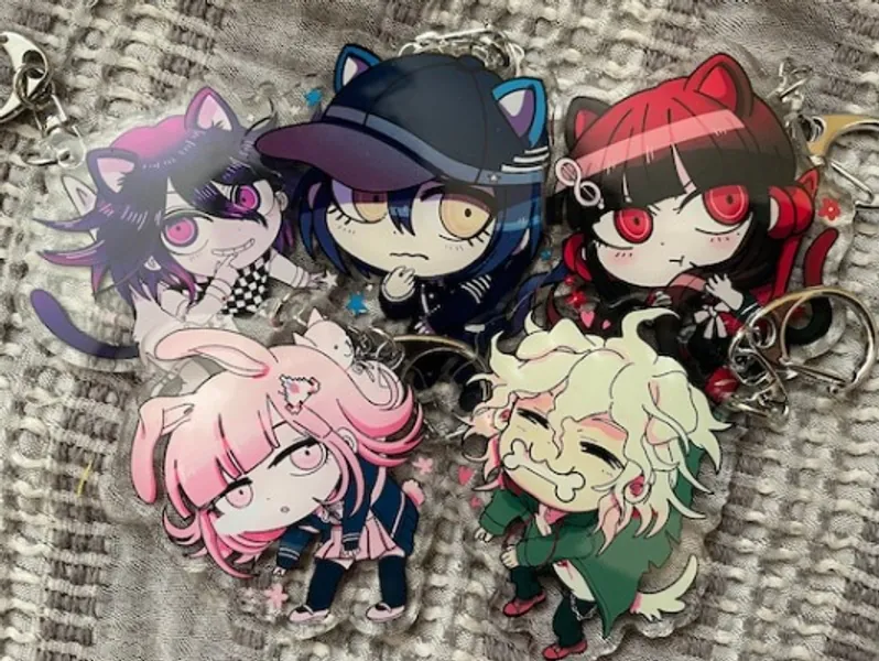 Danganronpa Hanging Chibi Animal Acrylic Keychains 2.5 | Etsy