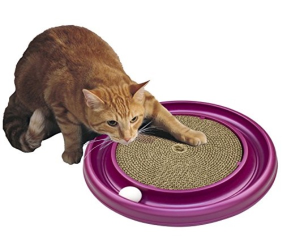 Coastal Pet Turbo Scratcher Cat Toy - Cardboard Cat Scratcher Pad with Cat Toy Ball Track and Catnip (1 Pack)