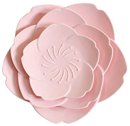 Jusalpha Pink Cherry Blossom 3-Piece Dinnerware Plate set (Cherry blossom plate set (3) - Pink 02