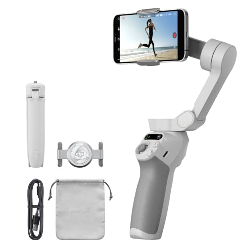DJI Osmo Mobile SE Intelligent Gimbal, 3-Axis Phone Gimbal, Portable and Foldable, Android and iPhone Gimbal with ShotGuides, Smartphone Gimbal with ActiveTrack 6.0, Vlogging Stabilizer - Osmo Mobile SE