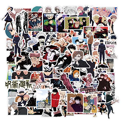 Jujutsu Kaisen Stickers [100PCS ] Vinyl Waterproof Classic Japanese Anime Themed Set for Laptop, Water Bottles, Helmet, Cartoon Pack Decals with Party Supplies Favors for Kids Teens Gift