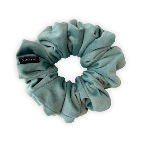 Green Velvet Scrunchie - luxe