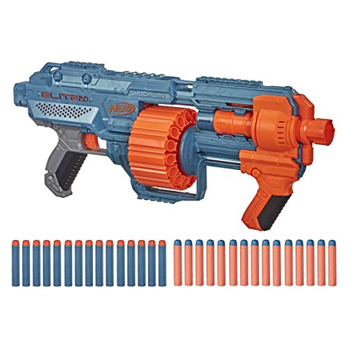 NERF Elite 2.0 Shockwave RD-15 Blaster, 30 Darts, 15-Dart Rotating Drum - Outdoor Toy for Kids 8+ Boys & Girls - Frustration-Free Packaging