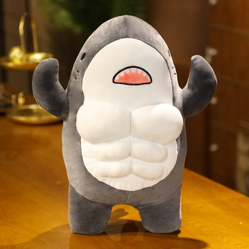 Buff Shark Plushies - 18" / 45 cm / Grey