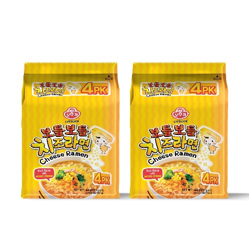 Ottogi Cheese Ramen Noodle 4 Packets, 444 g