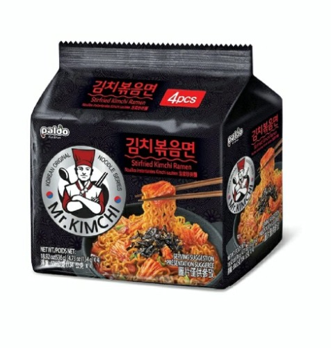 Paldo Mr. Kimchi Stir Fried Kimchi Flavour Ramen Instant Noodles (Pack of 4), 536.0 count, 536.0 grams