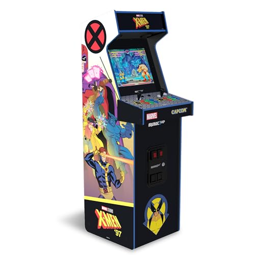 Arcade1Up Marvel Vs. Capcom 2 X-Men ‘97 Edition Deluxe Arcade Machine, built for your home, Over 5-foot-tall cabinet with 8 classic games