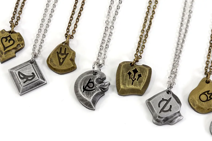 FFXIV Necklace Soul Crystal Locket Style Charm - Endwalker Reaper and Sage - Final Fantasy 14 Job Stone Necklace FF14 LKT1