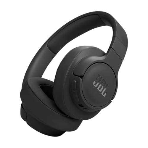 JBL TUNE 770NC - Adaptive Noise Cancelling with Smart Ambient Wireless Over-Ear Headphones, Bluetooth 5.3, Up to 70H battery life with speed charge, Lightweight, comfortable & foldable design (Black) - Black
