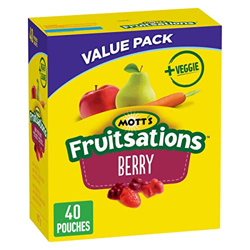 MOTTS - VALUE PACK - Berry Fruit Flavoured Snacks, 40 Pouches, 907 grams