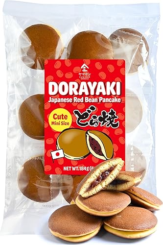 YAMASAN KYOTO UJI Dorayaki Japanese Red Bean Pancake,Traditional Japanese Wagashi Sweets,Snack Pies,Cute Mini Size,Individually Wrapped,No Coloring,Made in Japan 184g(6.49oz) - Red Bean