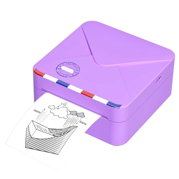 Phomemo M02S Mini Stampante per Smartphone, Stampante Fotografica Portatile a 300 DPI, Compatibile con Carta da 15, 25, 53 mm, Ideale per Studio, Scrapbooking, Foto, Regali (Viola)