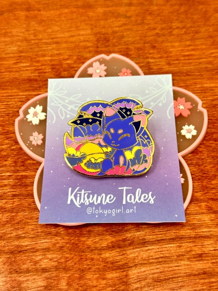 Kitsune Tales Dusky Evening - Kawaii Cute Kitsune Enamel Pins | Fox Enamel Pins