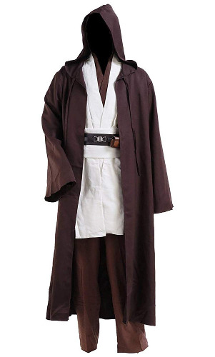 (White) Tunic Hooded Robe Halloween Cosplay Costume for Mens