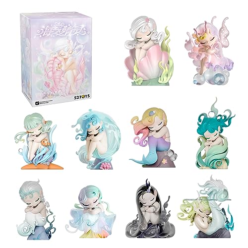 52TOYS Sleep Sea Elves Series 1PC Action Figure Collectible Toy Desktop Decoration 3.3 Inch Gift for Birthday Party Holiday - 1PC