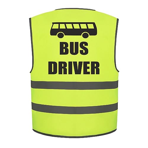Bus Driver Kids Hi Vis Vest Children's High Visibility Reflective Safety Waistcoat Fancy Dress School Road Safe