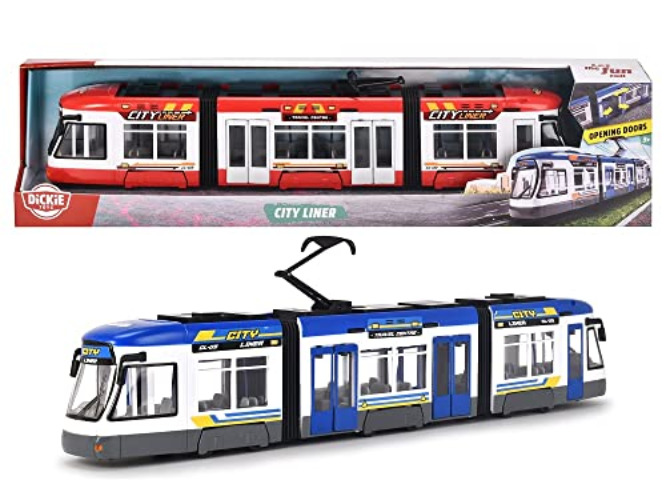 Dickie Toys 203749017 City Liner Tram with Free-Wheel Doors 46 cm,multicoloured