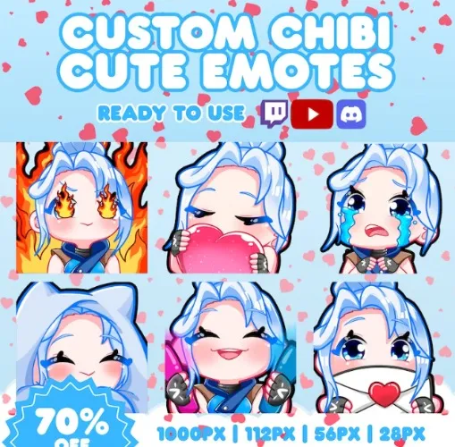 Buff Bunny Emote Pack for Twitch and Discord, Bunny Twitch Emotes