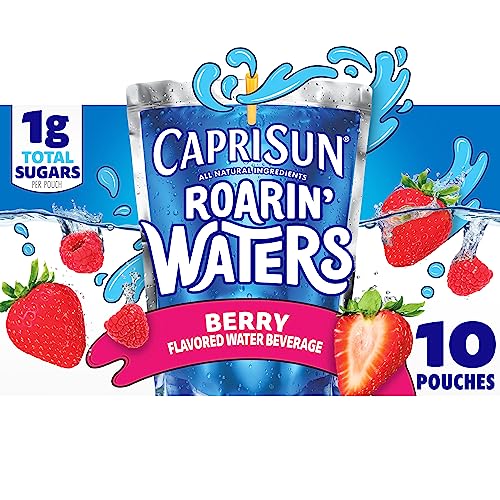 Capri Sun Roarin' Waters Berry Rapids Ready-to-Drink Juice, 6 Fl Oz (Pack of 10) - Berry Rapids - 6 Fl Oz (Pack of 10)