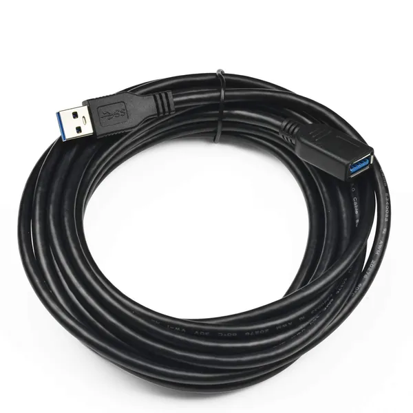 Incutex USB 3.0 verlengkabel 5 GBit/s USB-verlenging met stekkerus USB 3.0 verlengkabel, 5 m