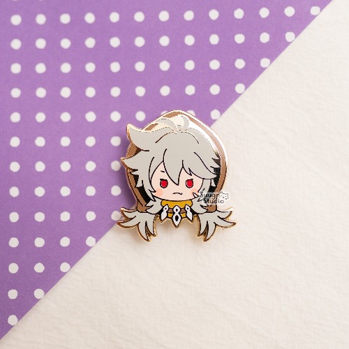 Genshin Impact Razor & Bennett Hard Enamel Pin - Razor / [A Grade] / Simple Rubber Back