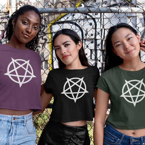 Pentagram Crop T-Shirt - Black / M